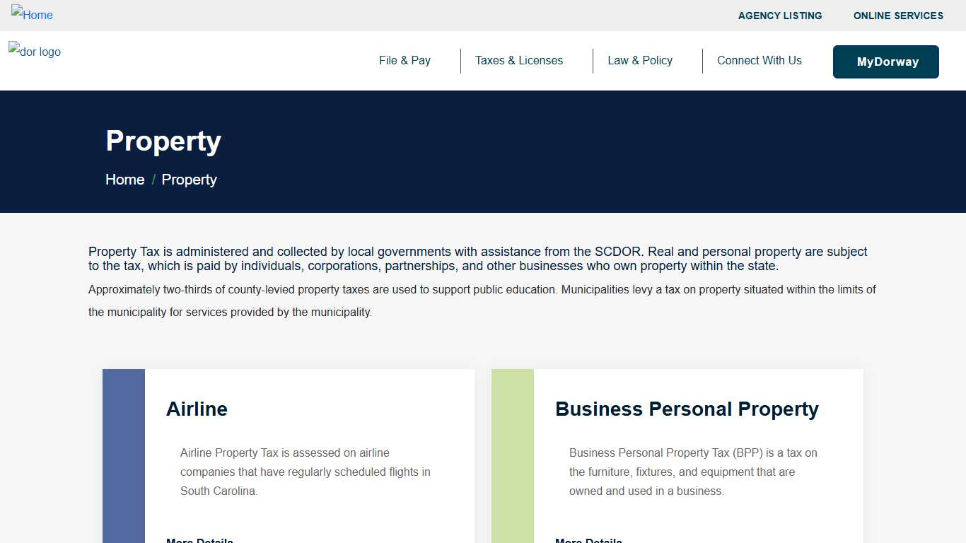 Property | South Carolina Department of Revenue